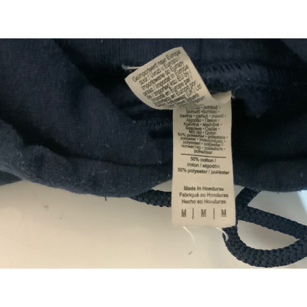 Gilden Navy Blue‎ Hooded Sweatshirt Pullover Hoodie Pocket size M - Picture 8 of 9